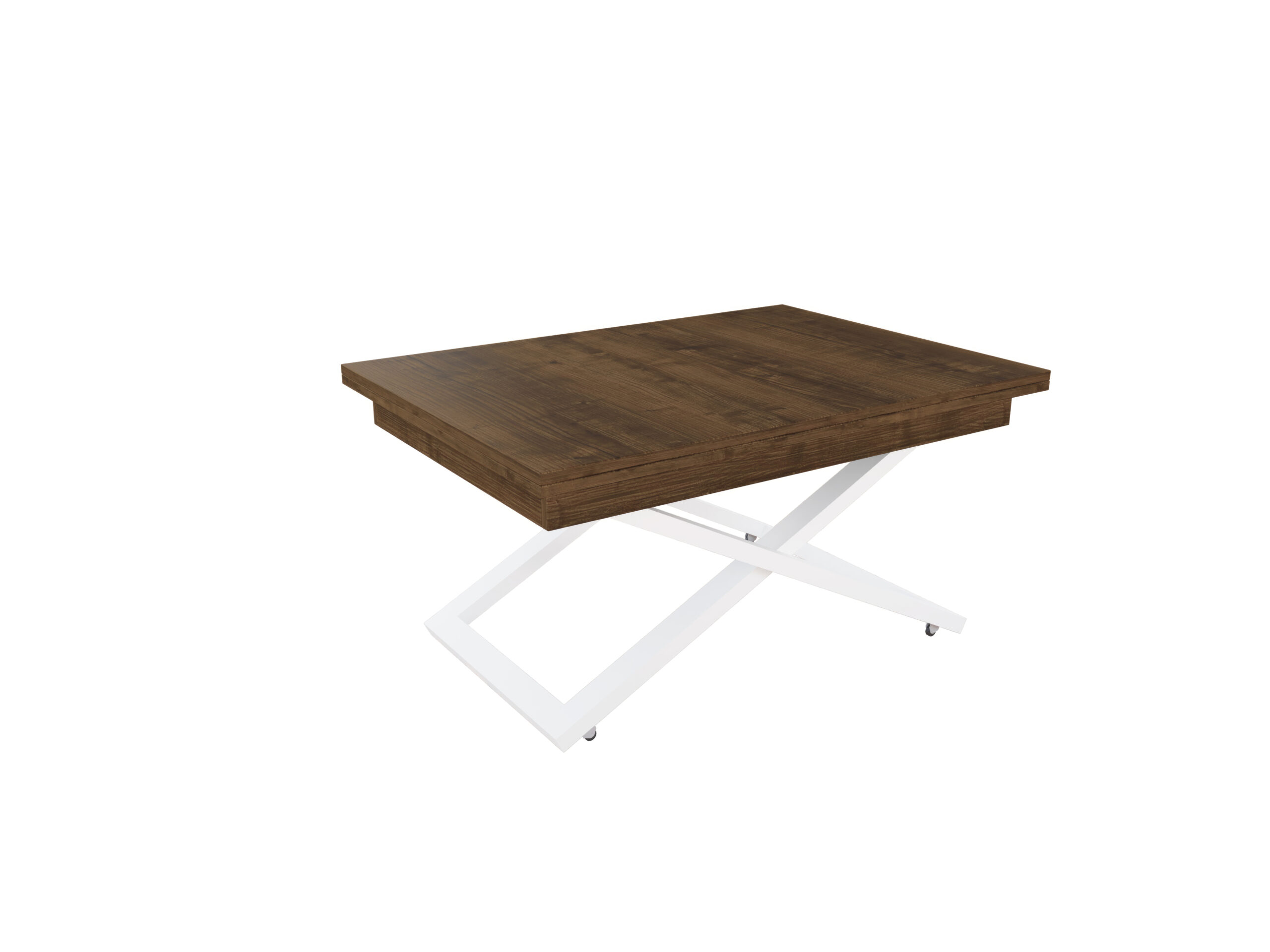 с бяла основа Разтегателна маса Флоренция с повдигащ механизъм - дъб масима