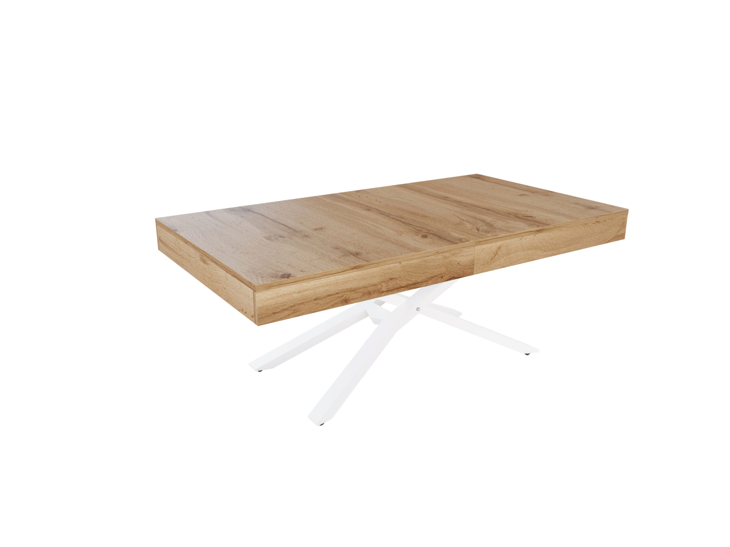 с бяла основа Разтегателна маса Тоскана с повдигащ механизъм - дъб вотан