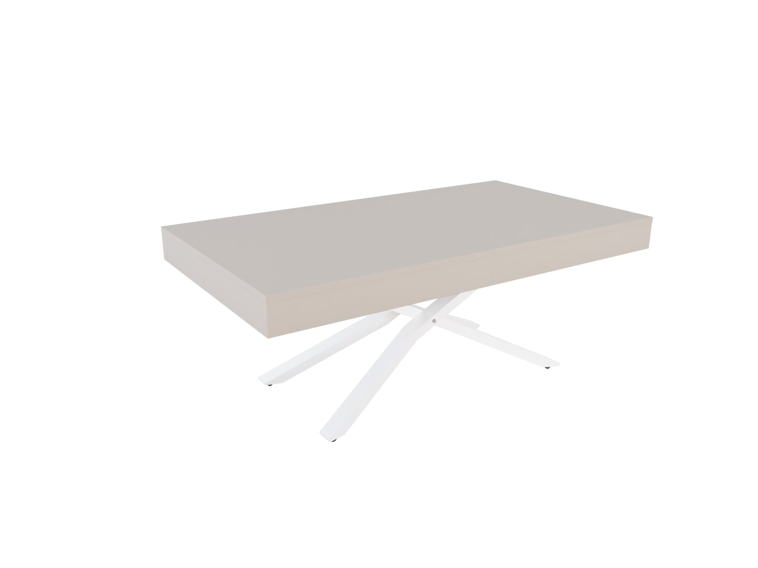 с бяла основа Разтегателна маса Тоскана с повдигащ механизъм - кашмир