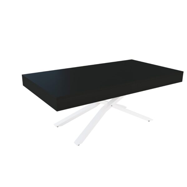 Разтегателна маса Тоскана с повдигащ механизъм плот МДФ - черен мат