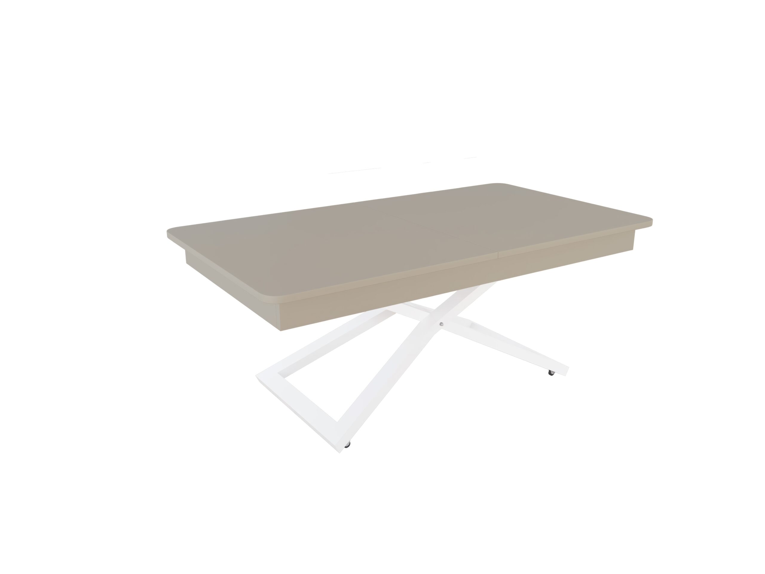 с бяла основа Разтегателна маса Верона с повдигащ механизъм плот МДФ мат - цвят аметист грей