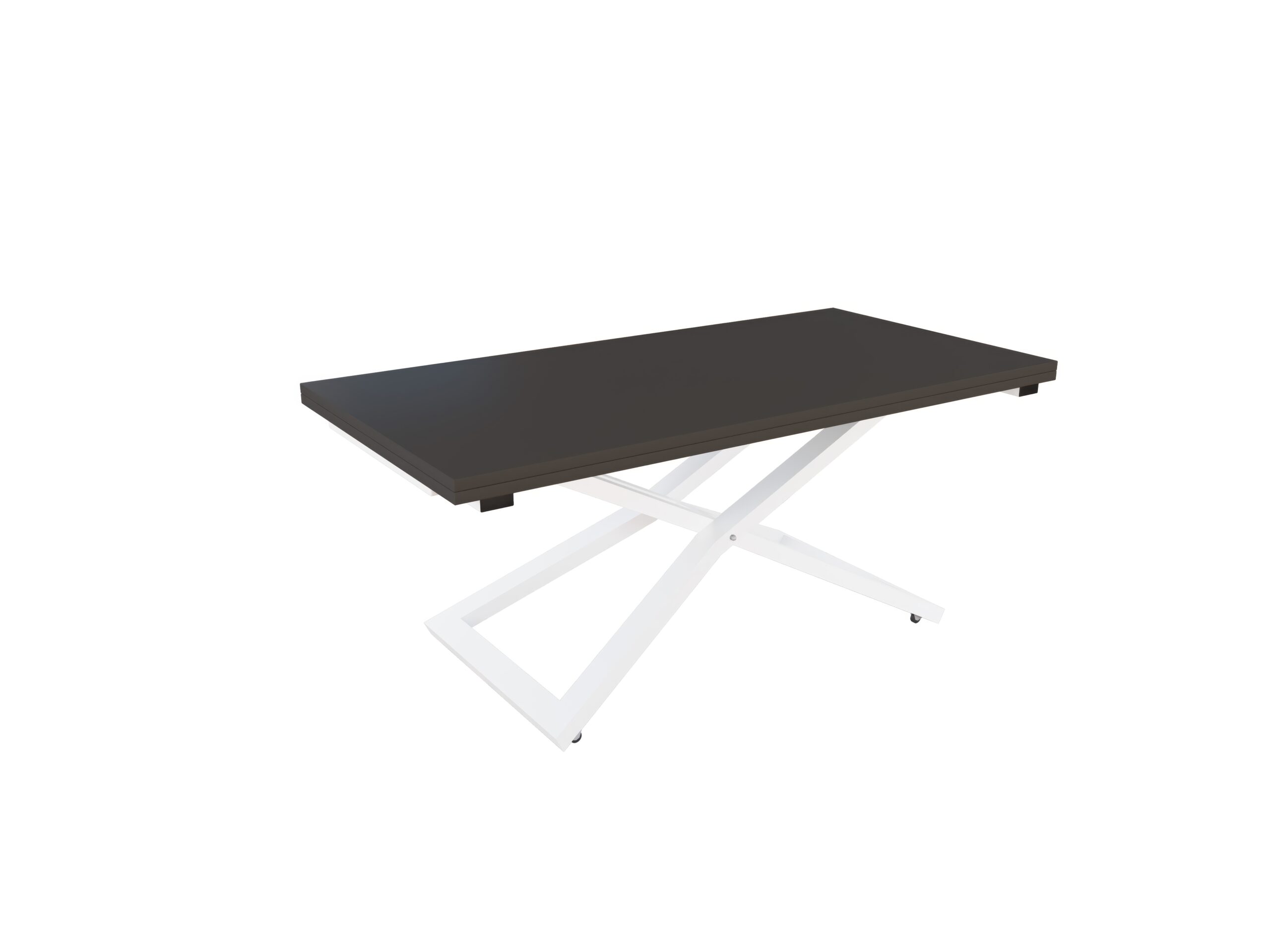 с бяла основа Разтегателна маса Венеция с повдигащ механизъм плот МДФ цвят мат базалт