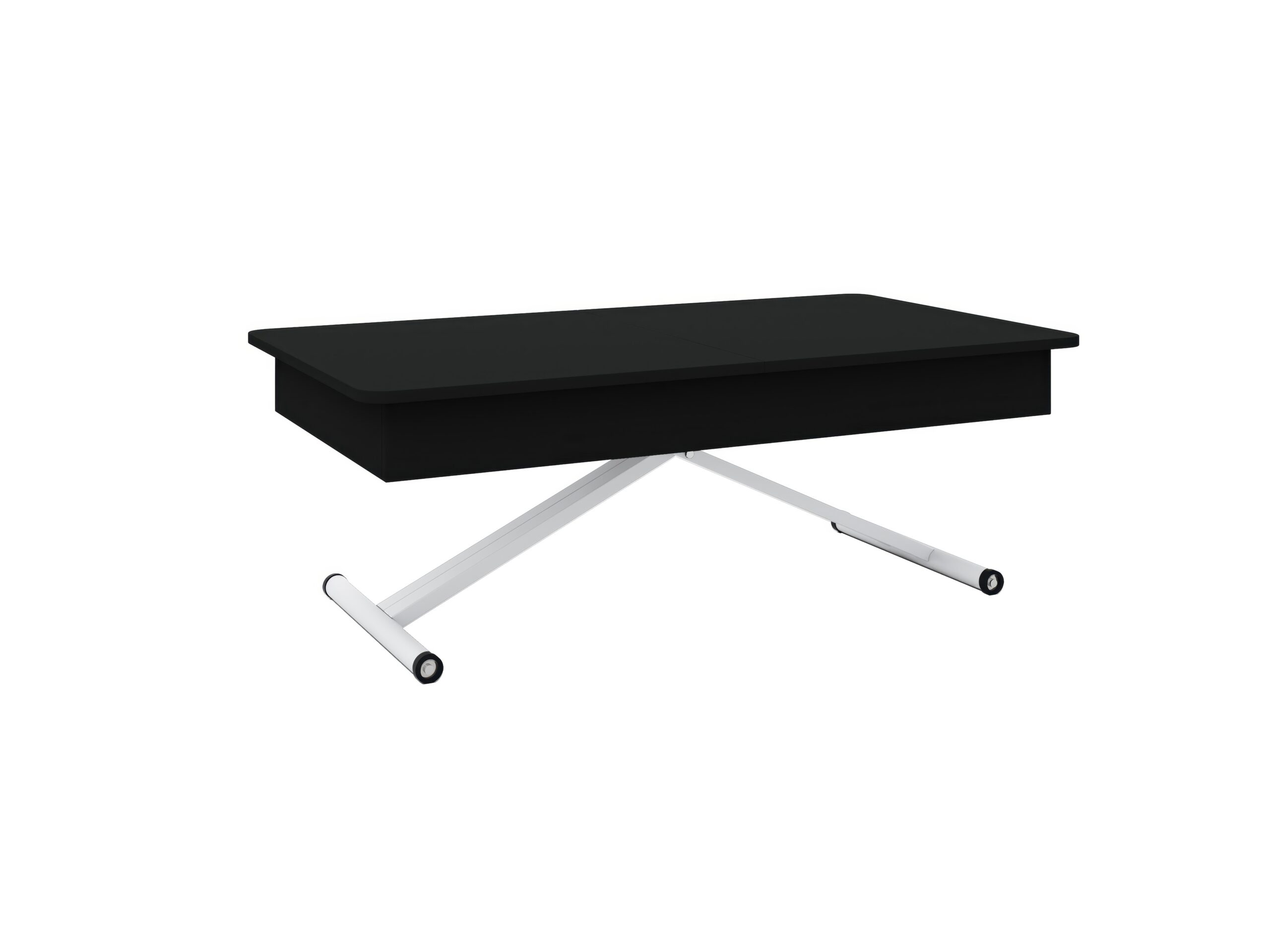 с бяла основа Разтегателна маса Мохито с повдигащ механизъм плот МДФ -черен мат