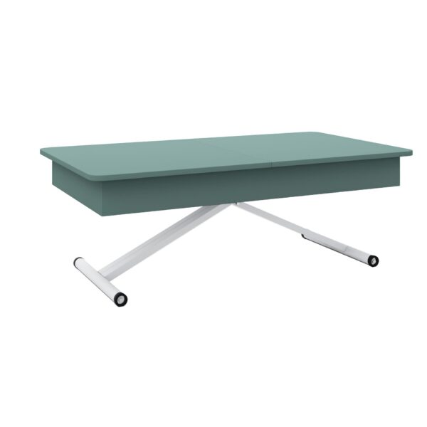 Разтегателна маса Мохито с повдигащ механизъм плот МДФ мат - зелен дъск блу