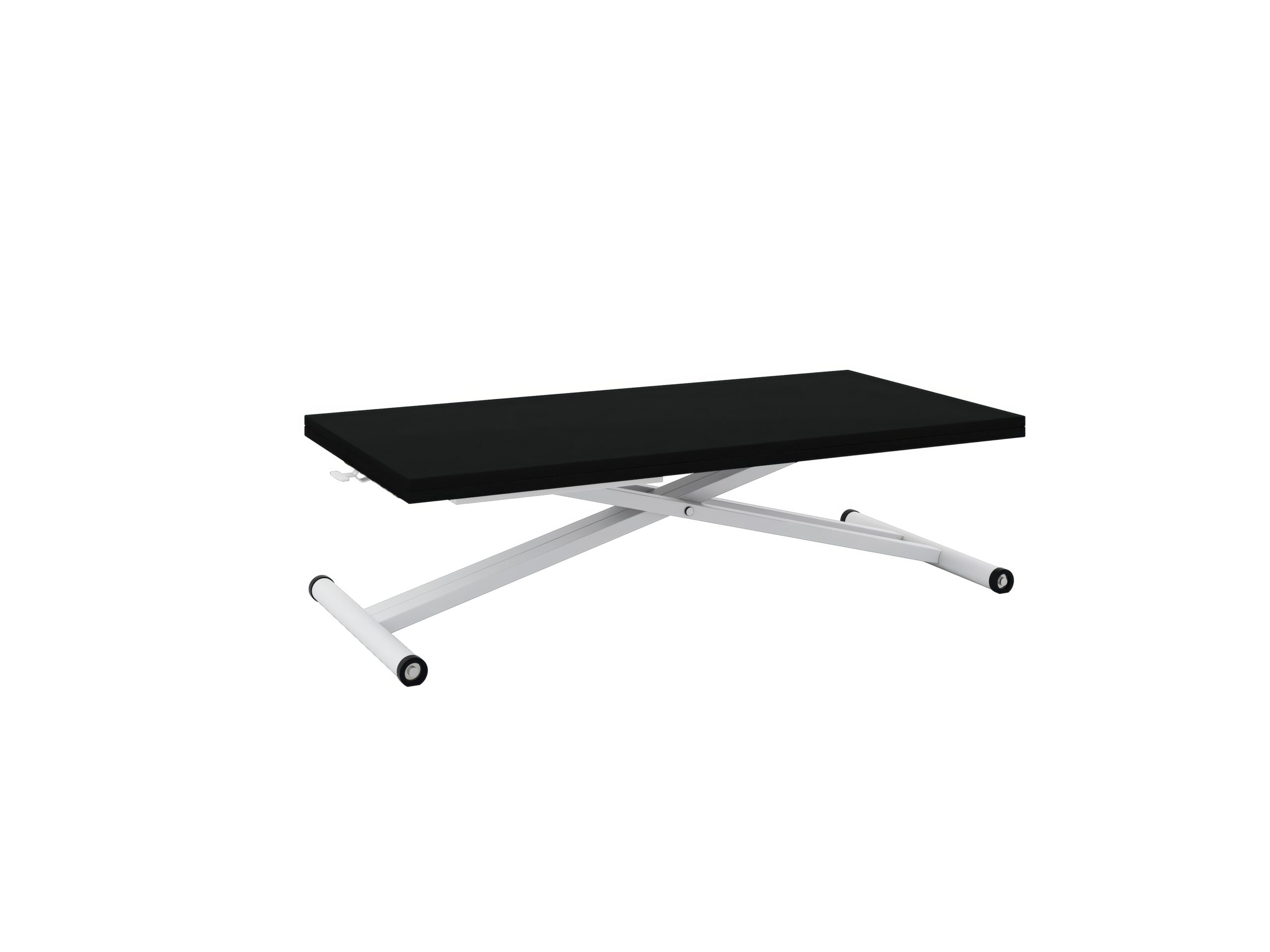 с бяла основа Разтегателна маса Хавана с повдигащ механизъм плот МДФ - черен мат