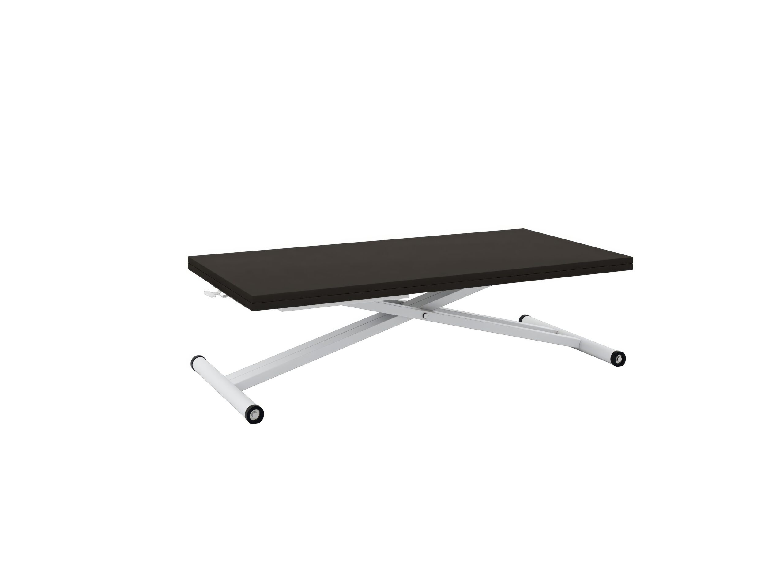 с бяла основа Разтегателна маса Хавана с повдигащ механизъм плот МДФ - цвят мат базалт