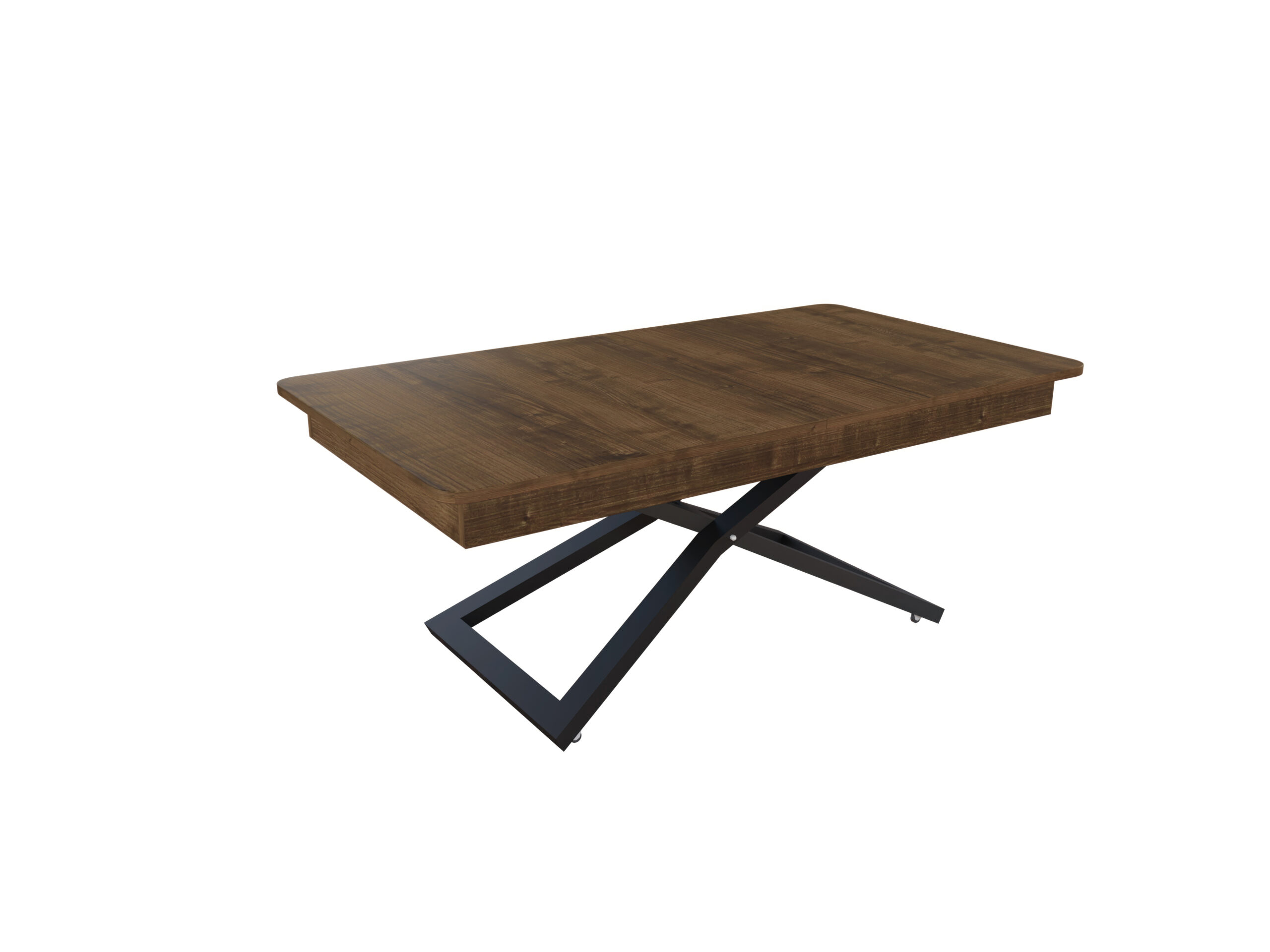 с черна основа Разтегателна маса Верона с повдигащ механизъм - дъб масима