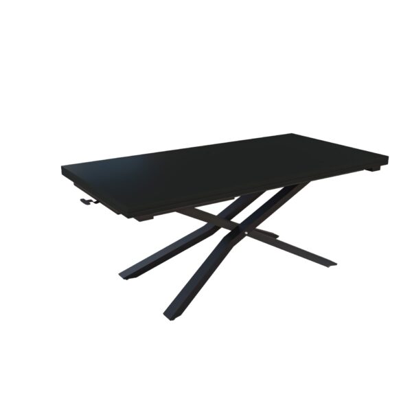 Разтегателна маса Соренто с плот МДФ с повдигащ механизъм мат черно 190