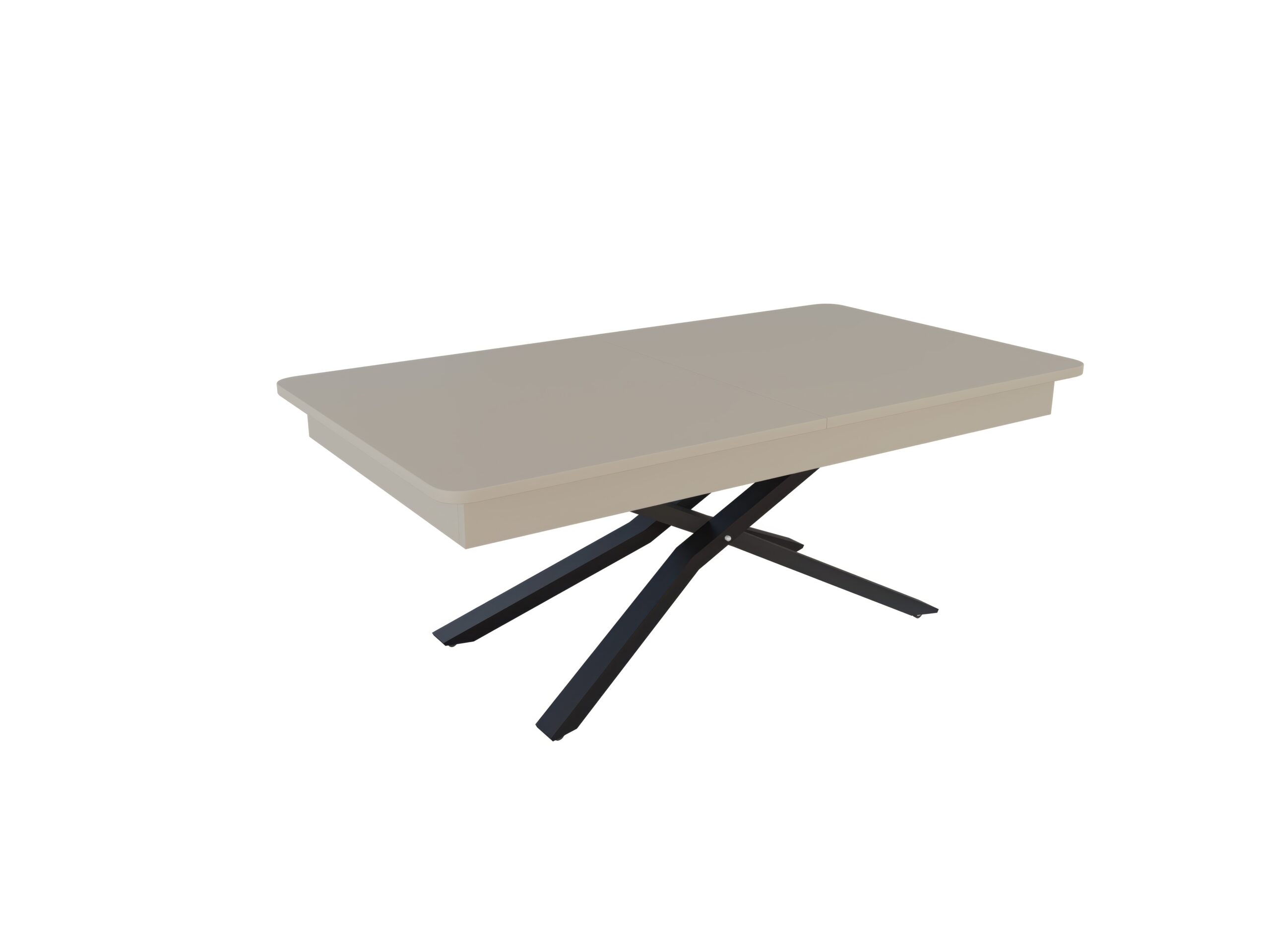 с черна основа Разтегателна маса Мегара с повдигащ механизъм плот МДФ мат 003 аметист грей