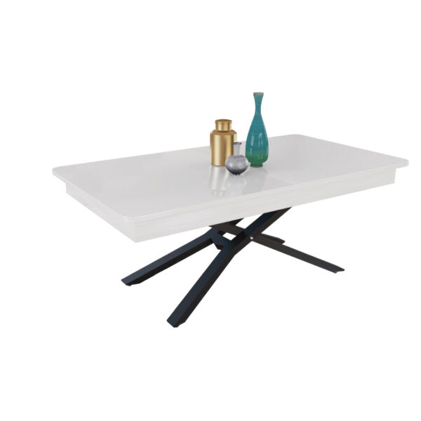 Разтегателна маса Мегара с повдигащ механизъм плот МДФ-мат бяло 8685