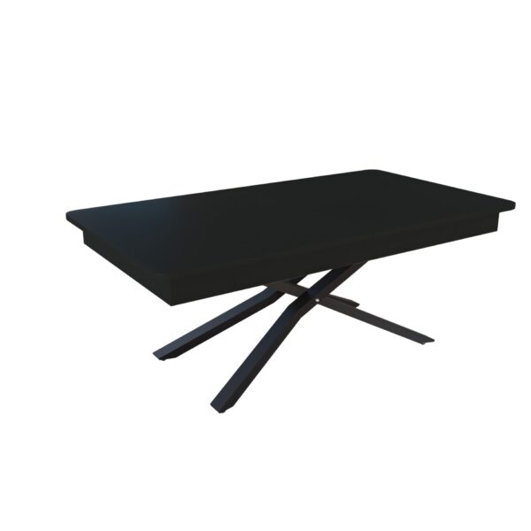 Разтегателна маса Мегара с повдигащ механизъм плот МДФ - черен мат 190