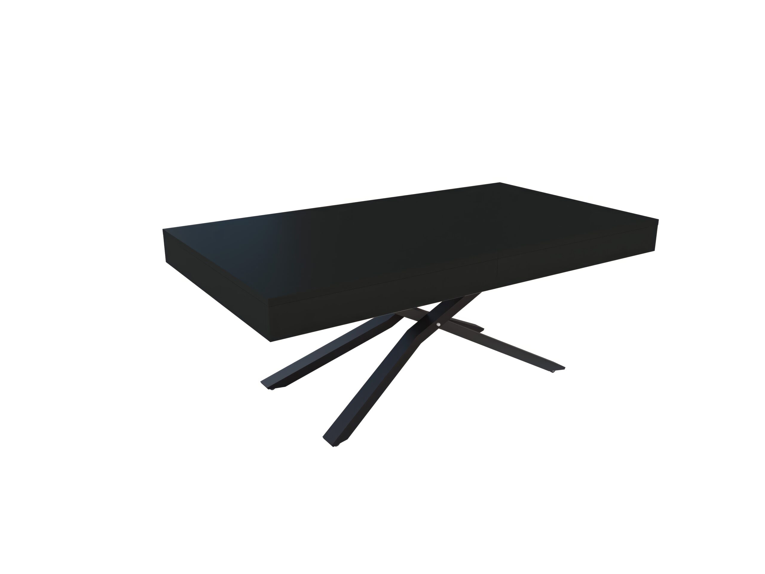 с черна основа Разтегателна маса Тоскана с повдигащ механизъм плот МДФ цвят мат базалт