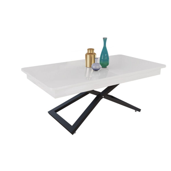 Разтегателна маса Верона с повдигащ механизъм плот МДФ - бял мат