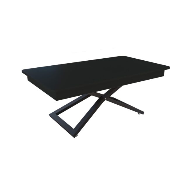 Разтегателна маса Верона с повдигащ механизъм плот МДФ -черен мат