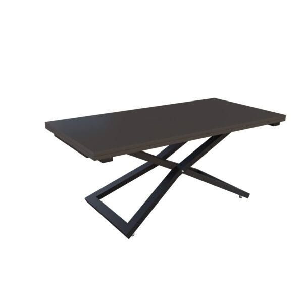 Разтегателна маса Венеция с повдигащ механизъм плот МДФ цвят мат базалт