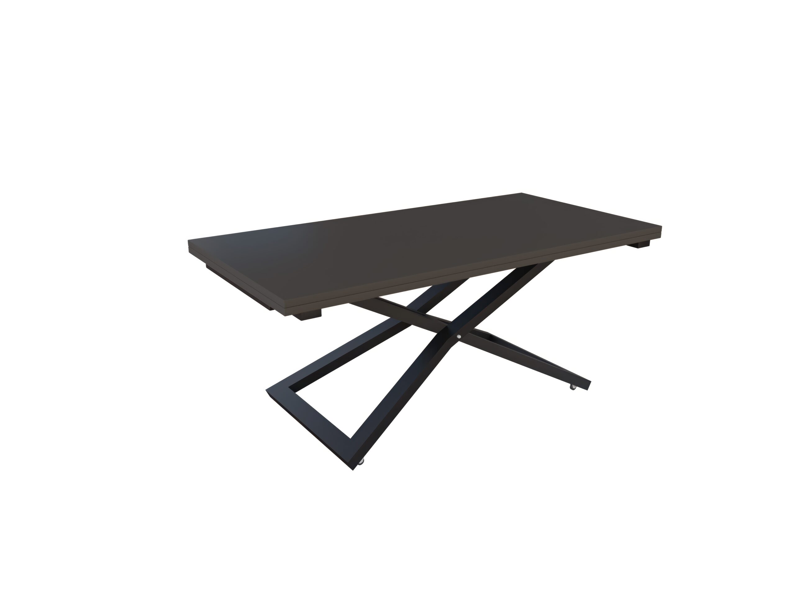 с черна основа Разтегателна маса Венеция с повдигащ механизъм плот МДФ цвят мат базалт