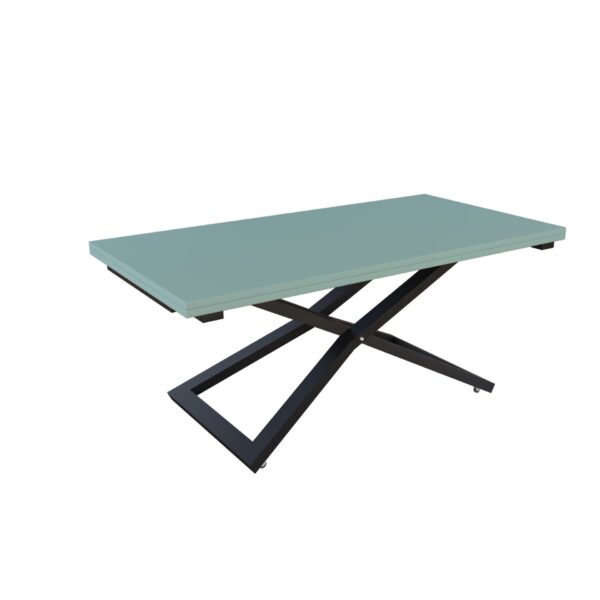 Разтегателна маса Венеция с повдигащ механизъм плот МДФ мат – зелен дъск блу