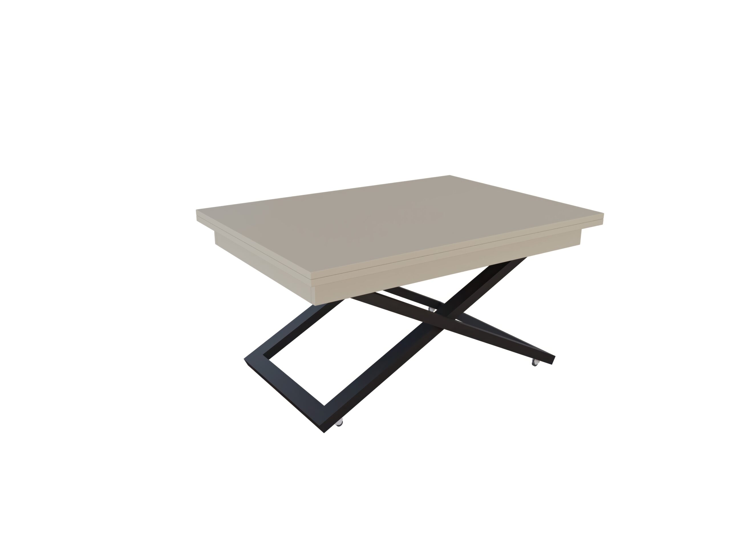 с черна основа Разтегателна маса Флоренция с повдигащ механизъм плот МДФ мат – цвят аметист грей