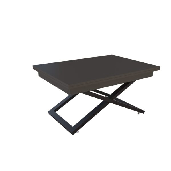 Разтегателна маса Флоренция с повдигащ механизъм плот МДФ цвят мат базалт