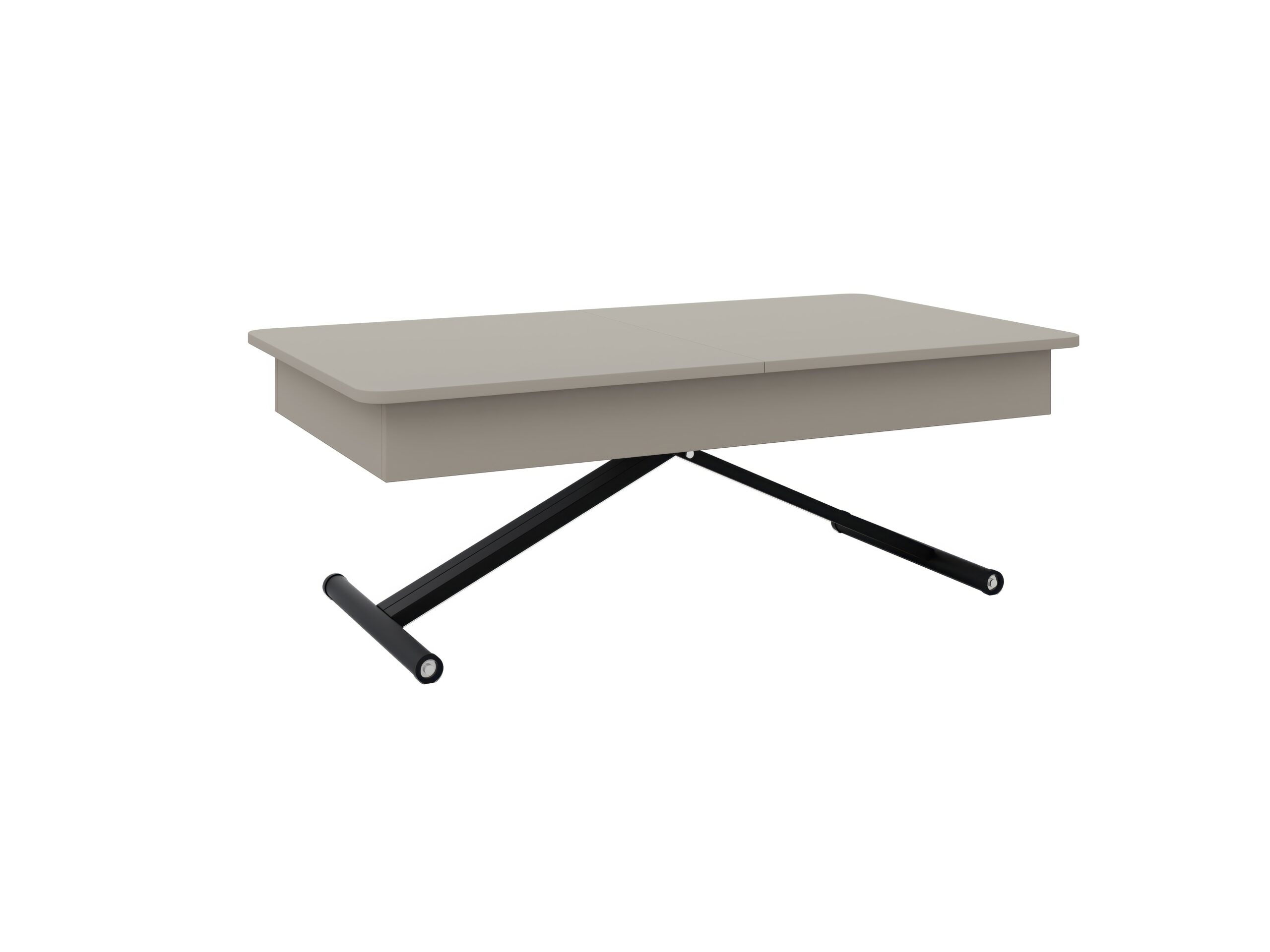 с черна основа Разтегателна маса Мохито с повдигащ механизъм плот МДФ мат – цвят аметист грей