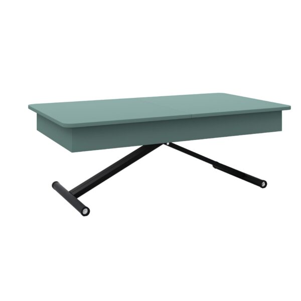 Разтегателна маса Мохито с повдигащ механизъм плот МДФ мат - зелен дъск блу