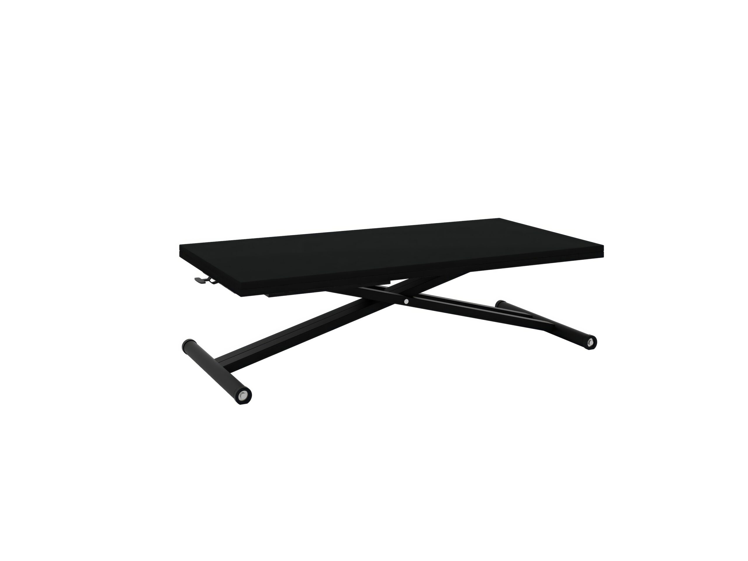 с черна основа Разтегателна маса Хавана с повдигащ механизъм плот МДФ - черен мат