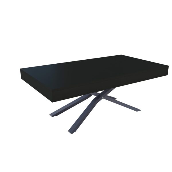 Разтегателна маса Тоскана с повдигащ механизъм плот МДФ - черен мат