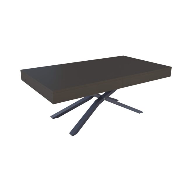 Разтегателна маса Тоскана с повдигащ механизъм плот МДФ цвят мат базалт