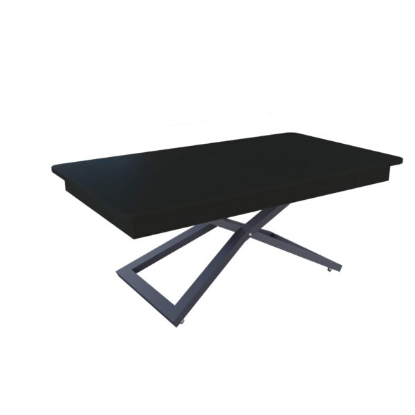 Разтегателна маса Верона с повдигащ механизъм плот МДФ -черен мат