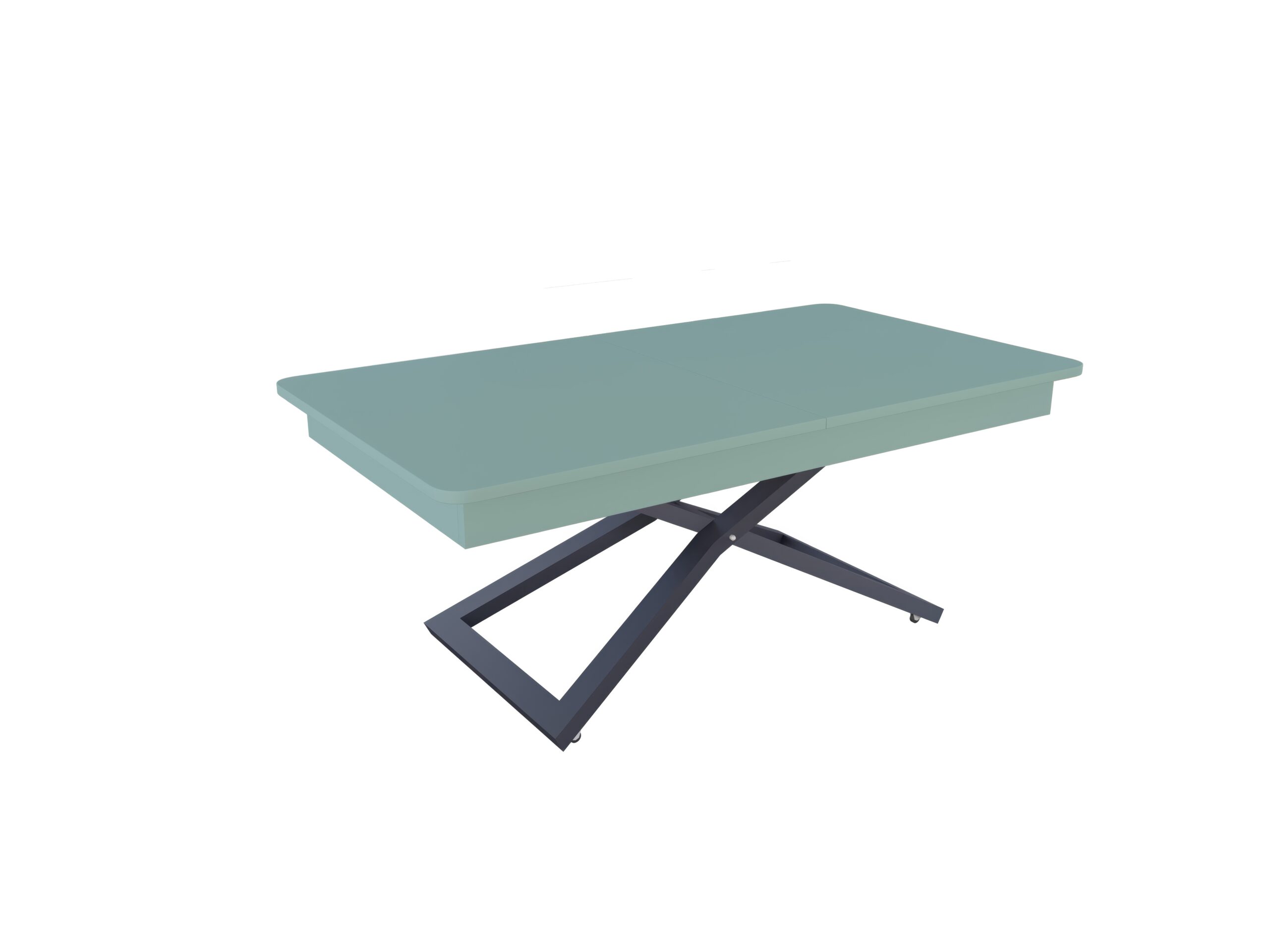 с графит основа Разтегателна маса Верона с повдигащ механизъм плот МДФ мат - зелен дъск блу