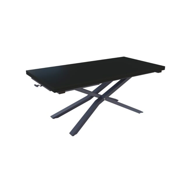 Разтегателна маса Соренто с плот МДФ с повдигащ механизъм мат черно 190