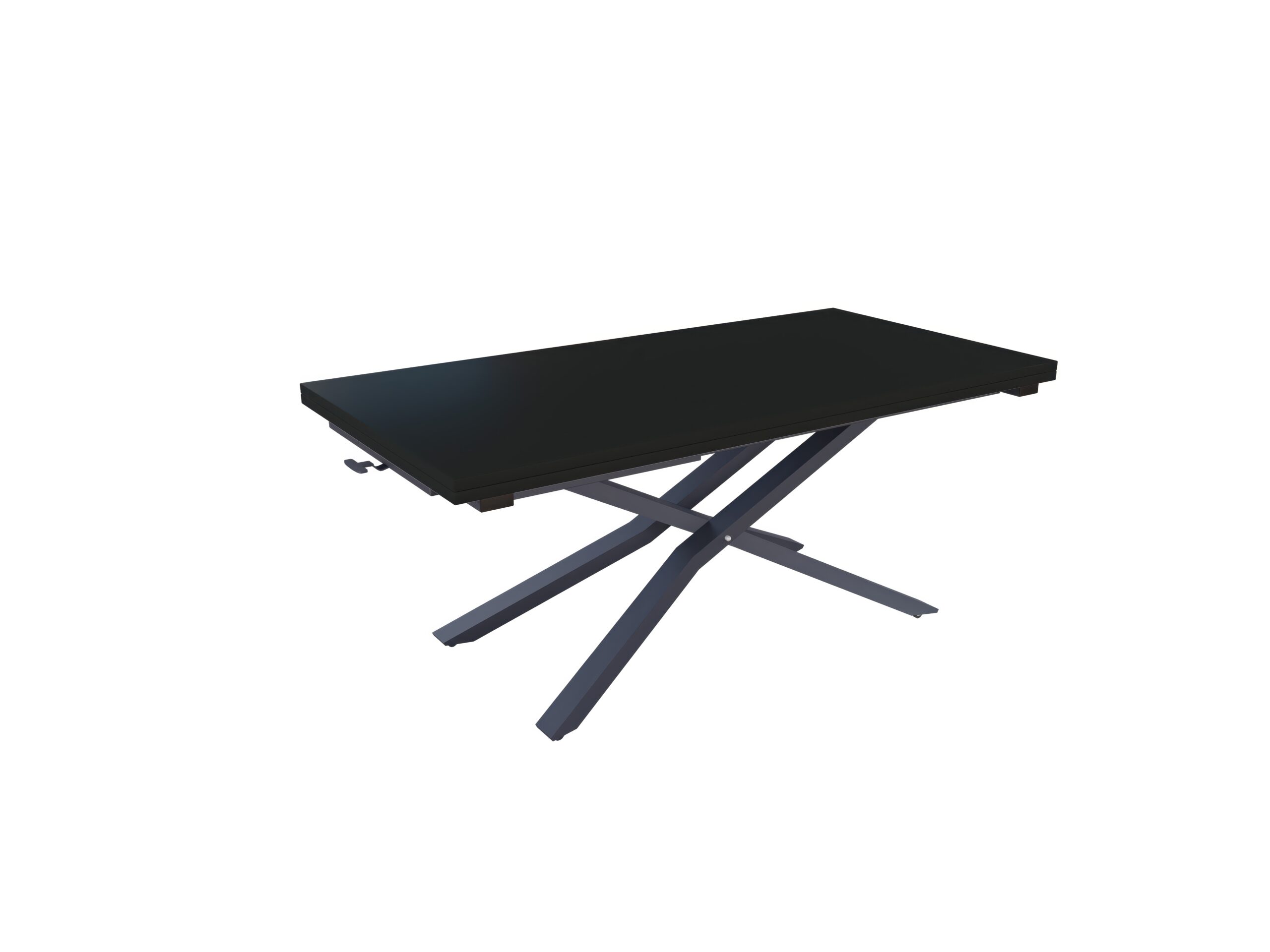 с графит основа Разтегателна маса Соренто с плот МДФ с повдигащ механизъм мат черно 190