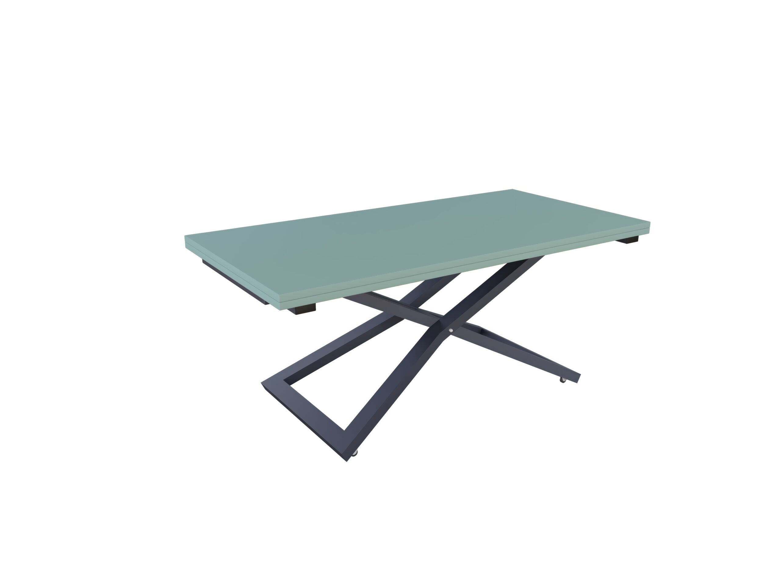 с графит основа Разтегателна маса Венеция с повдигащ механизъм плот МДФ мат – зелен дъск блу