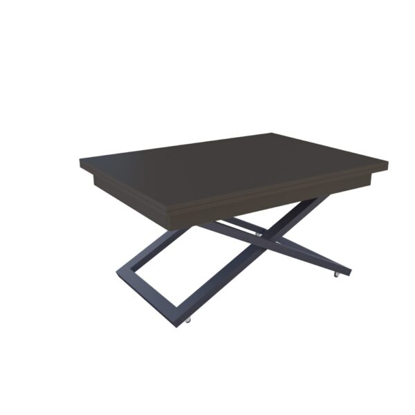 Разтегателна маса Флоренция с повдигащ механизъм плот МДФ цвят мат базалт