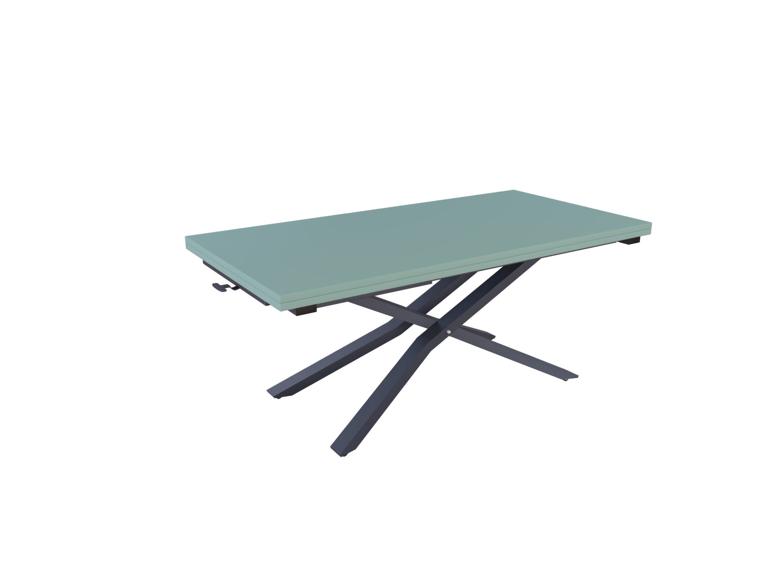 с графит основа Разтегателна маса Соренто с плот МДФ с повдигащ механизъм мат зелен дъск блу