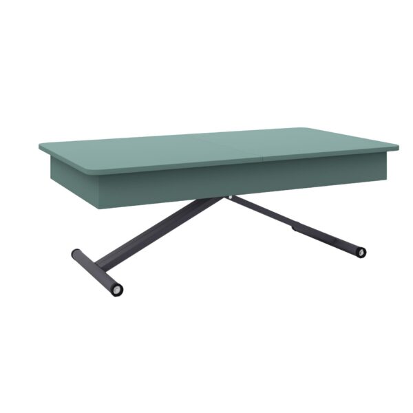 Разтегателна маса Мохито с повдигащ механизъм плот МДФ мат - зелен дъск блу