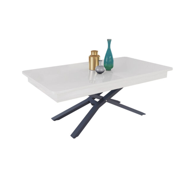 Разтегателна маса Мегара с повдигащ механизъм плот МДФ-мат бяло 8685