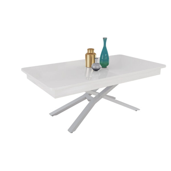 Разтегателна маса Мегара с повдигащ механизъм плот МДФ-мат бяло 8685