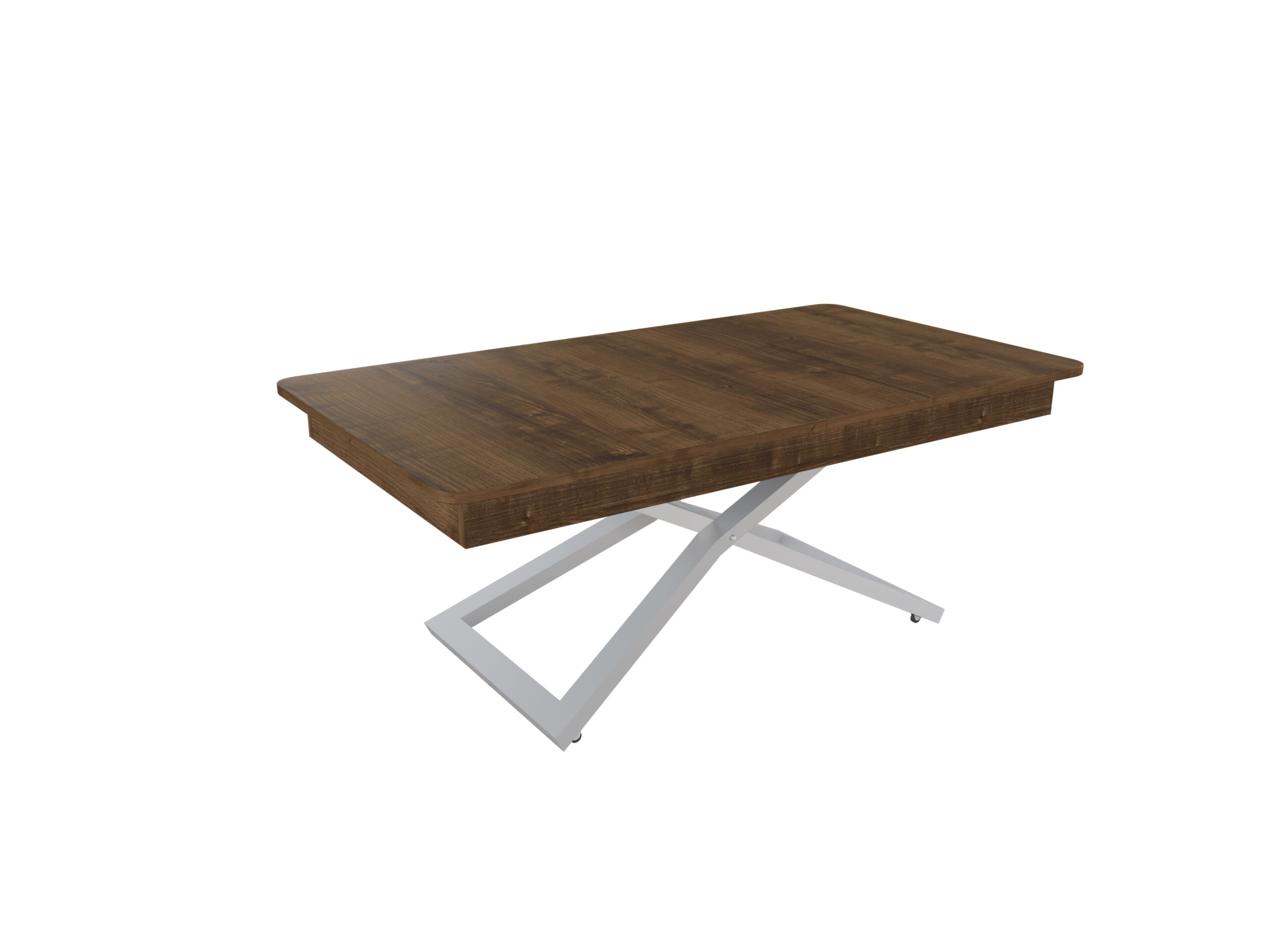 със сива основа (9006) Разтегателна маса Верона с повдигащ механизъм - дъб масима