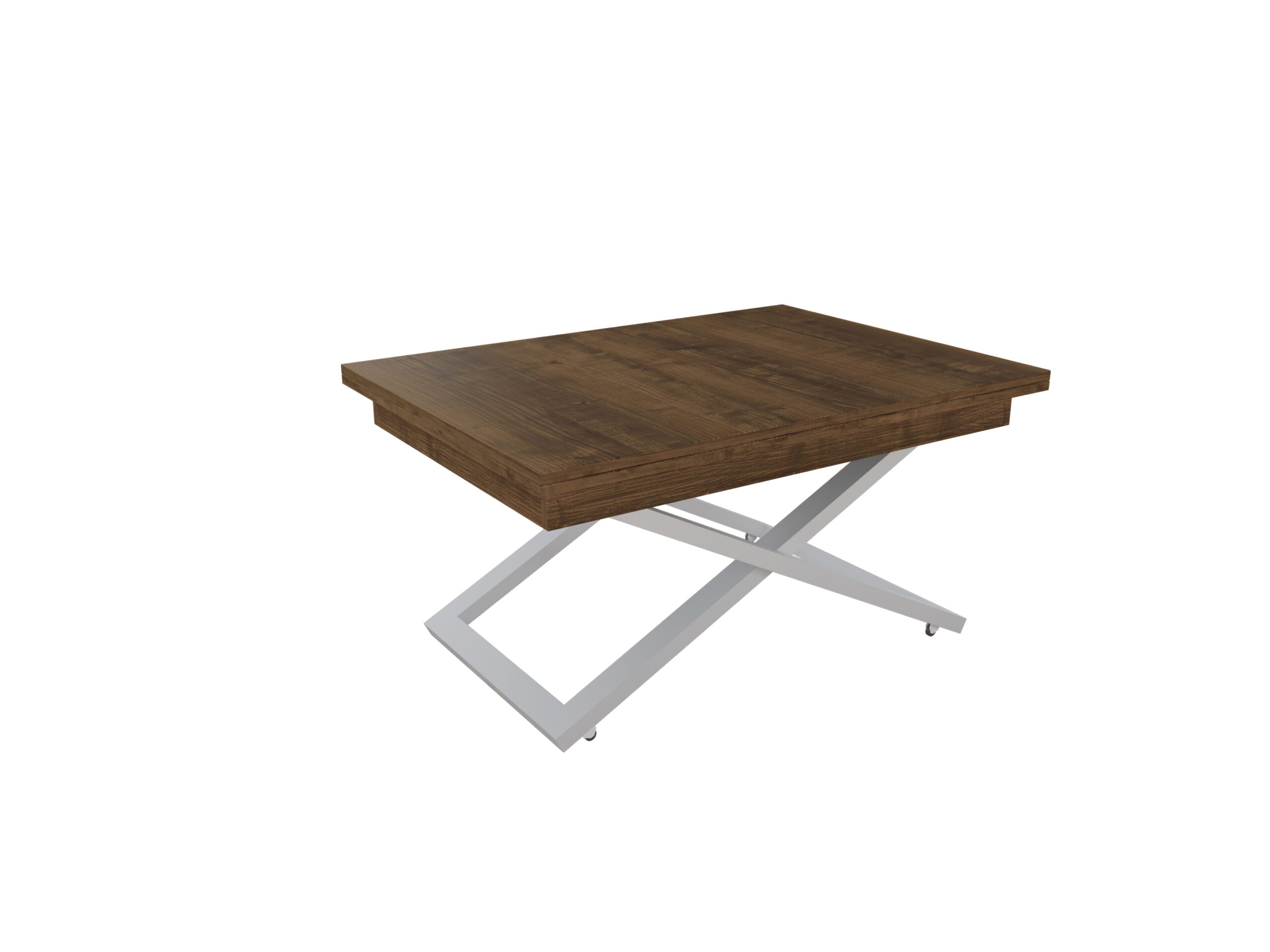 със сива основа (9006) Разтегателна маса Флоренция с повдигащ механизъм - дъб масима