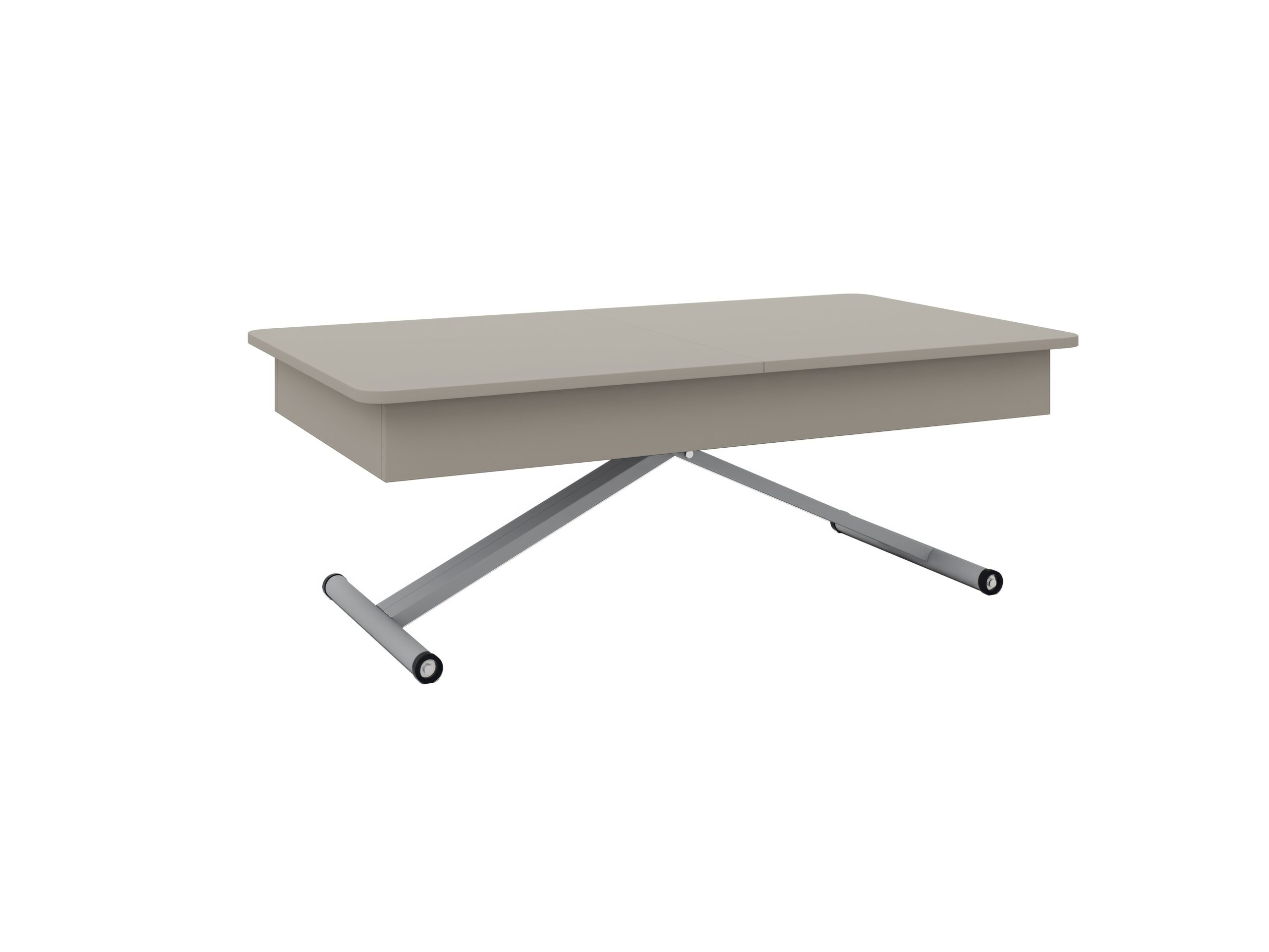 със светло сива основа Разтегателна маса Мохито с повдигащ механизъм плот МДФ мат – цвят аметист грей