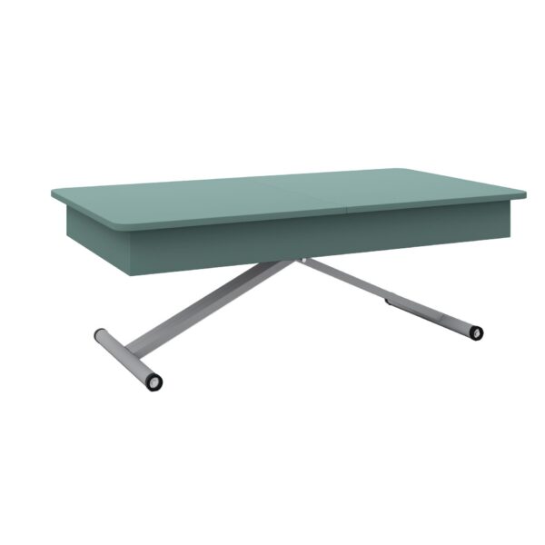 Разтегателна маса Мохито с повдигащ механизъм плот МДФ мат - зелен дъск блу