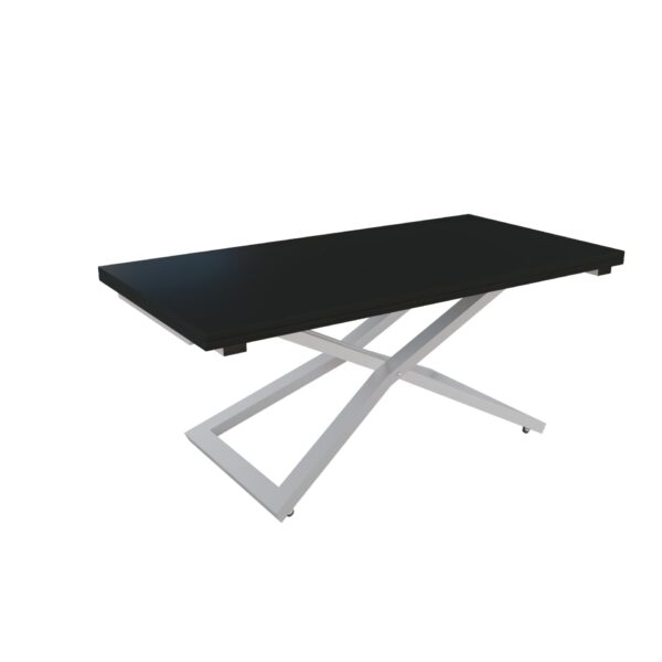 Разтегателна маса Венеция с повдигащ механизъм плот МДФ - черен мат