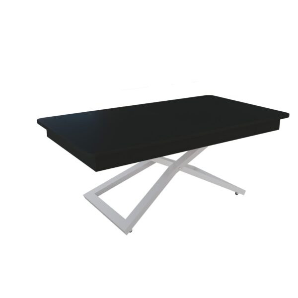 Разтегателна маса Верона с повдигащ механизъм плот МДФ -черен мат