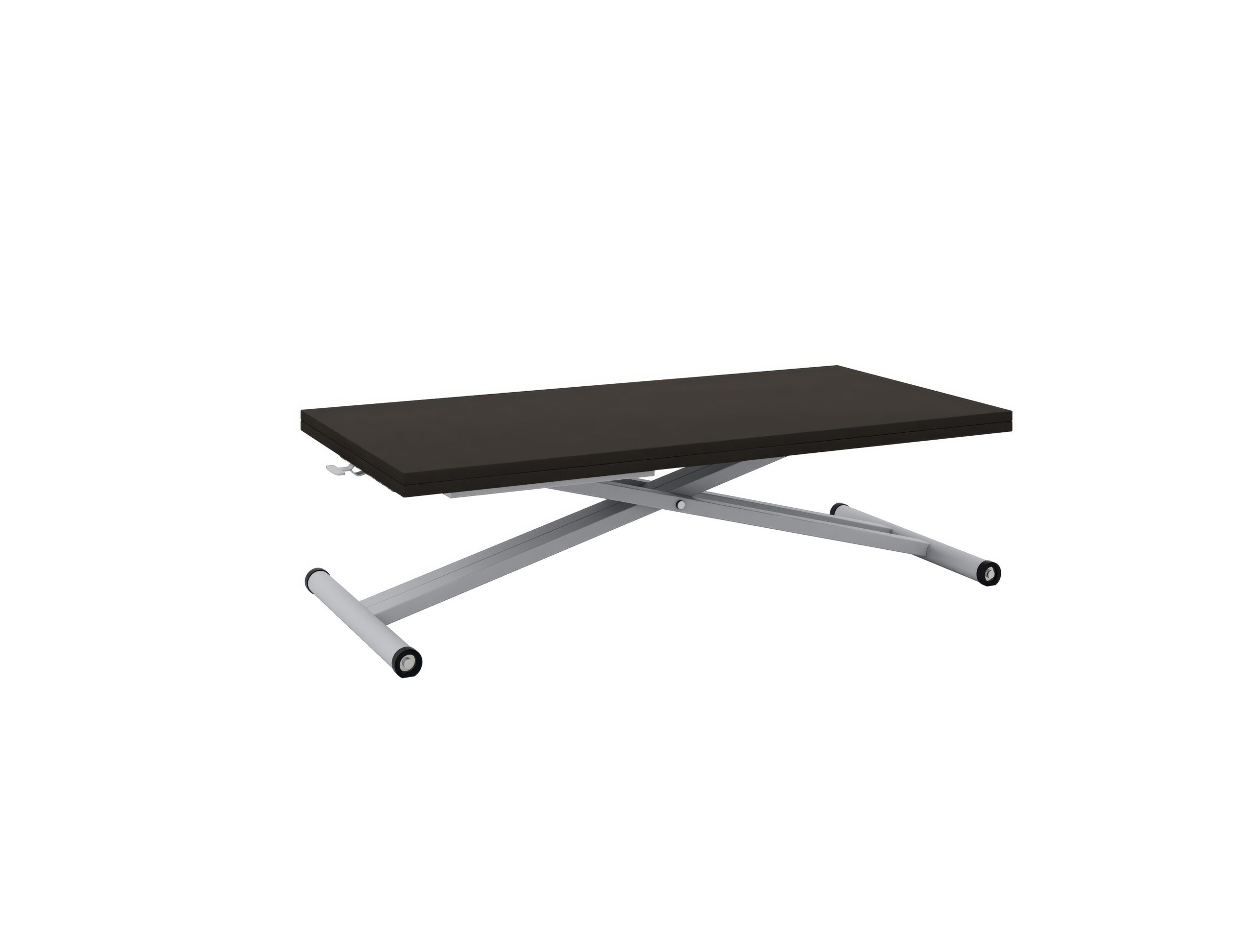 светлосива основа Разтегателна маса Хавана с повдигащ механизъм плот МДФ - цвят мат базалт