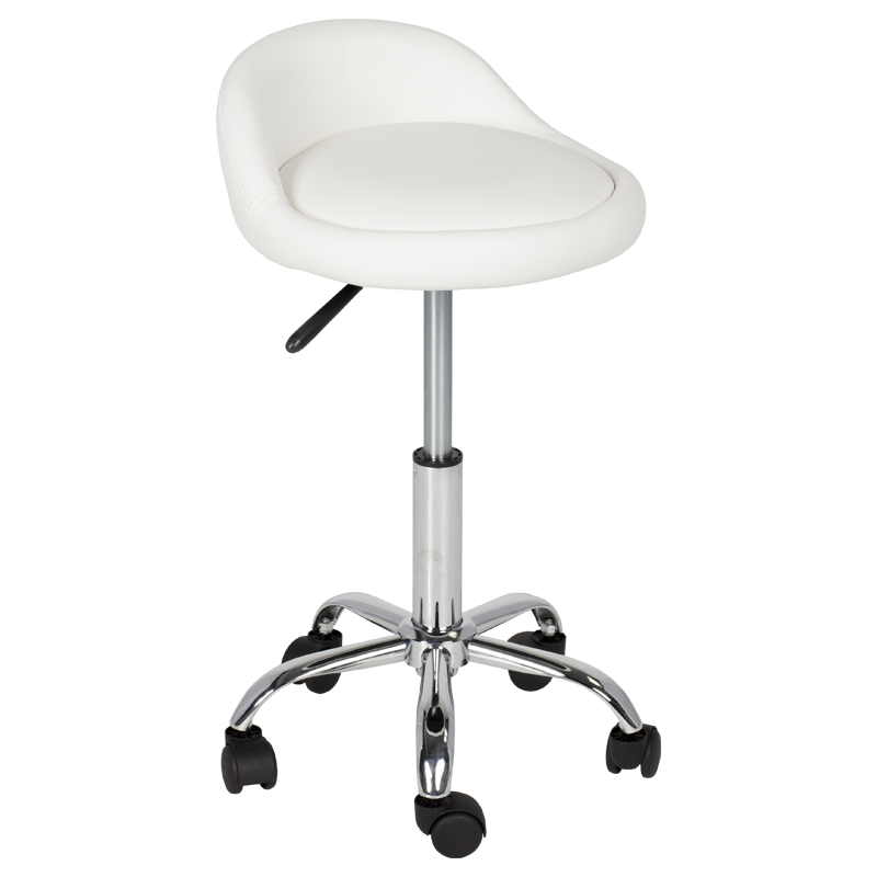 taburetka-s-kolelca-carmen-3067-bjal-1 Табуретка с колелца Carmen 3067 - бял