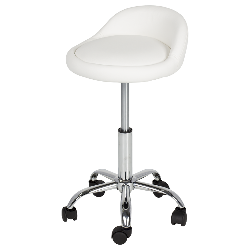 taburetka-s-kolelca-carmen-3067-bjal-3 Табуретка с колелца Carmen 3067 - бял