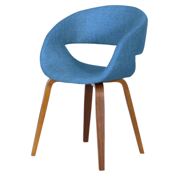 Трапезен стол Carmen 9975 - орех - син