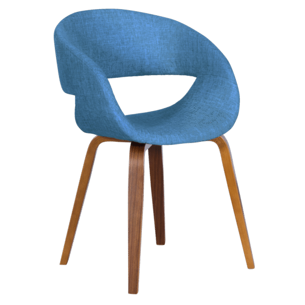 Трапезен стол Carmen 9975 - орех - син