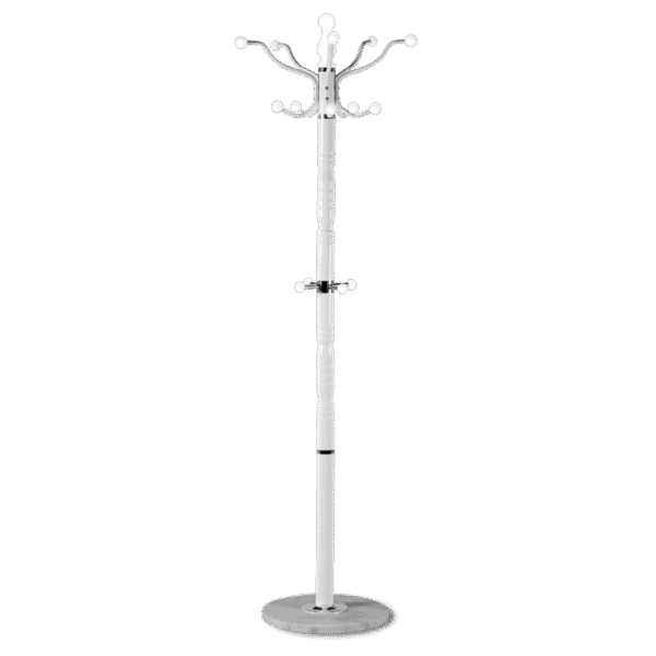 Метална закачалка за дрехи Carmen 106 - бял цвят